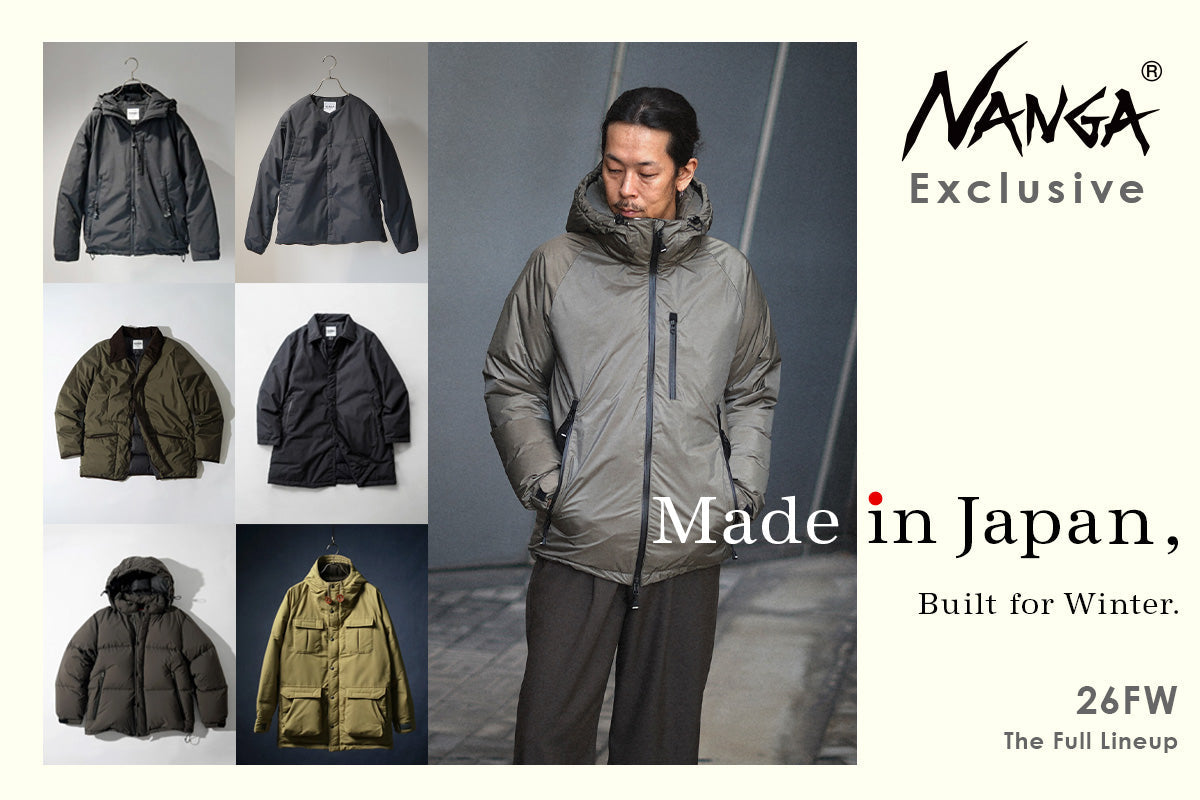 新品未使用　KAMIYA × NANGA : Down Jacket NANGA FW26 Made in Japan, Built for Winter.