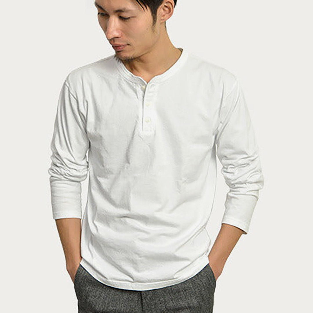 GOOD ON / Long Sleeve Henley Neck Tee