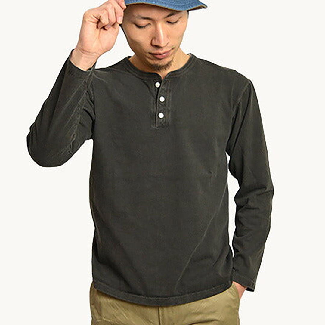 GOOD ON / Long Sleeve Henley Neck Tee