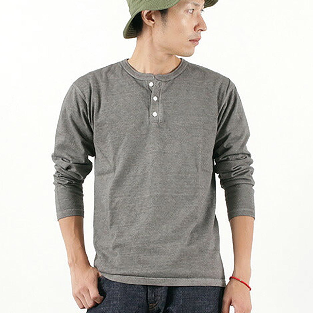 GOOD ON / Long Sleeve Henley Neck Tee