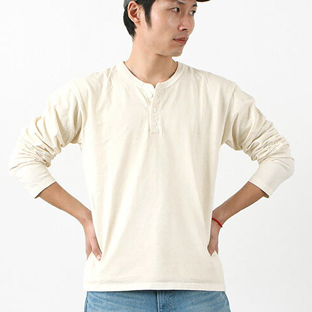 GOOD ON / Long Sleeve Henley Neck Tee