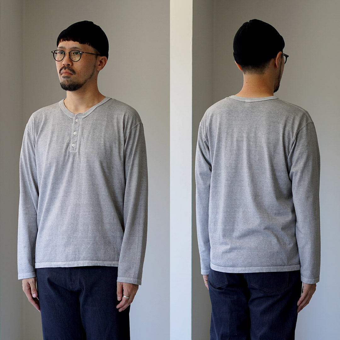 GOOD ON / Long Sleeve Henley Neck Tee