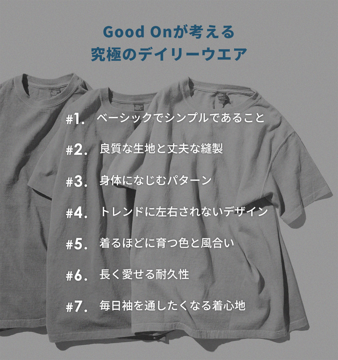 GOOD ON / Long Sleeve Henley Neck Tee