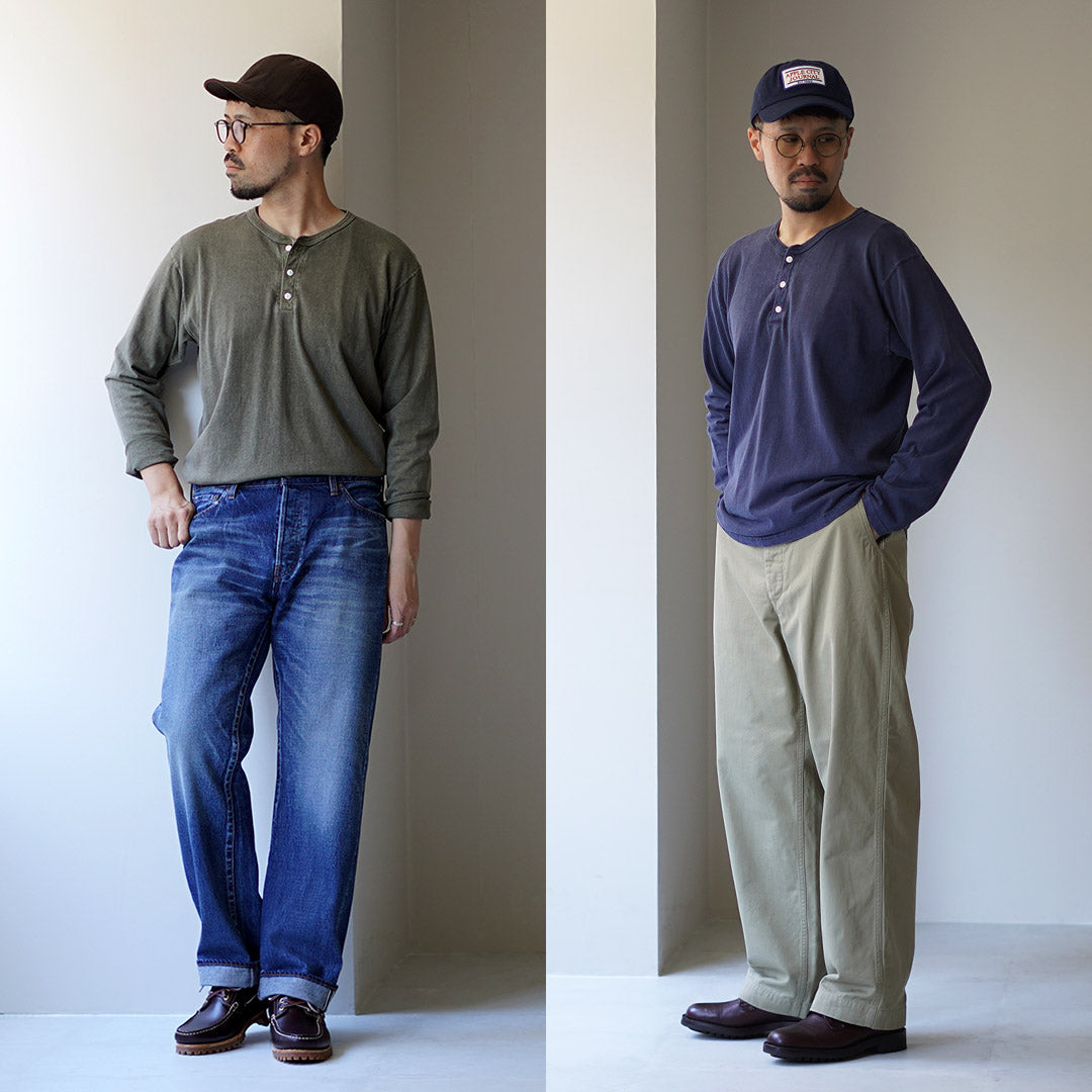GOOD ON / Long Sleeve Henley Neck Tee