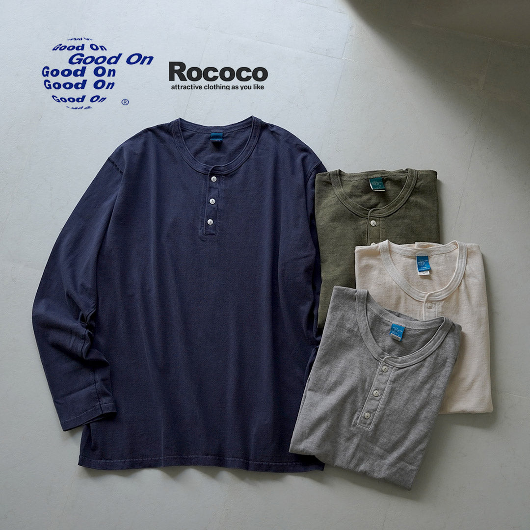 GOOD ON / Long Sleeve Henley Neck Tee