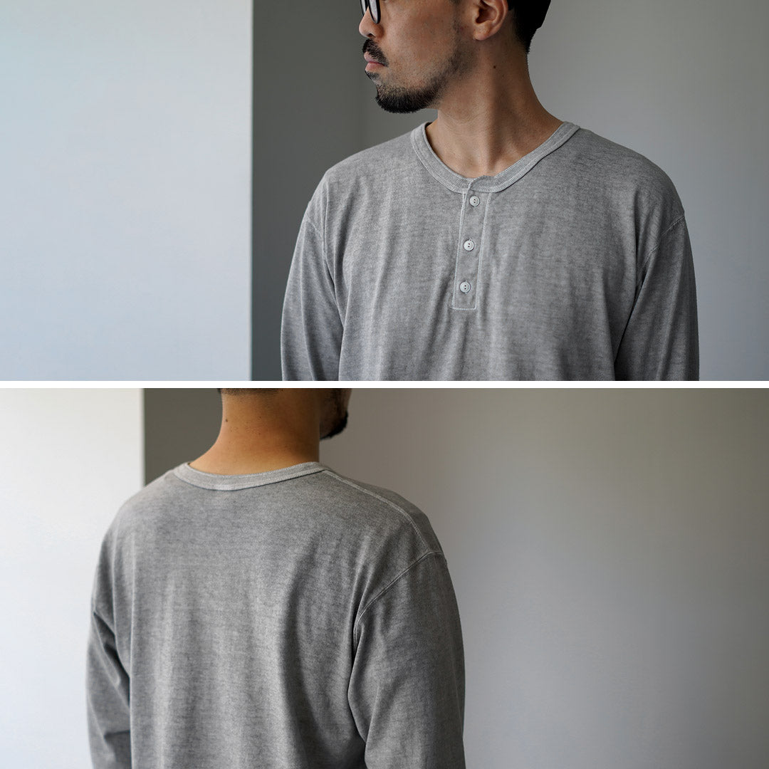 GOOD ON / Long Sleeve Henley Neck Tee