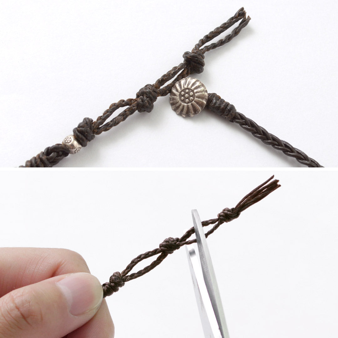 Phadua / trenza de 1 mm trenzada 2 tobillera envolvente