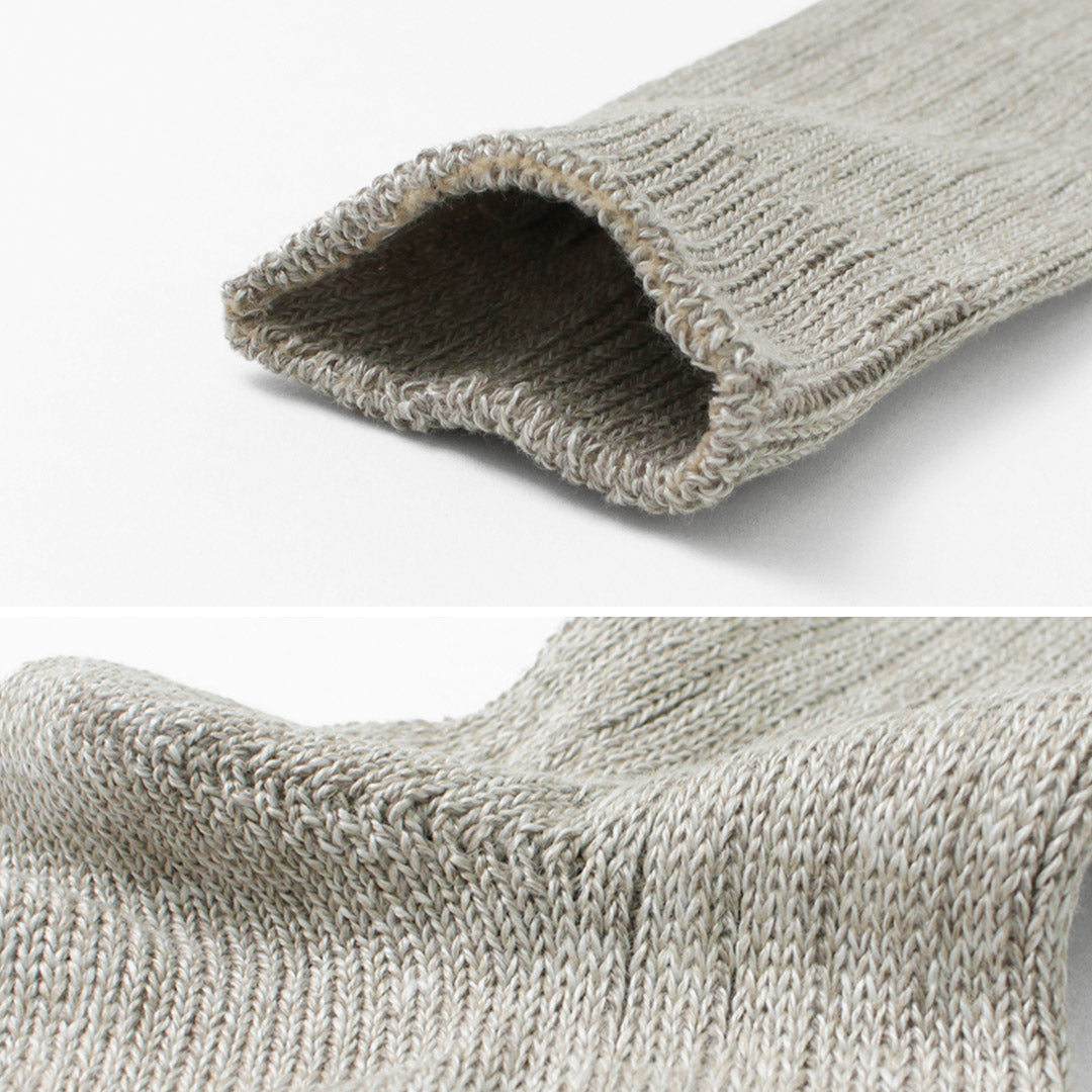 Chaussettes côtelées en coton en lin Rototo / R1461