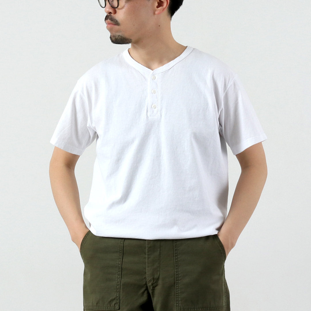 GOOD ON / 短袖亨利领T恤