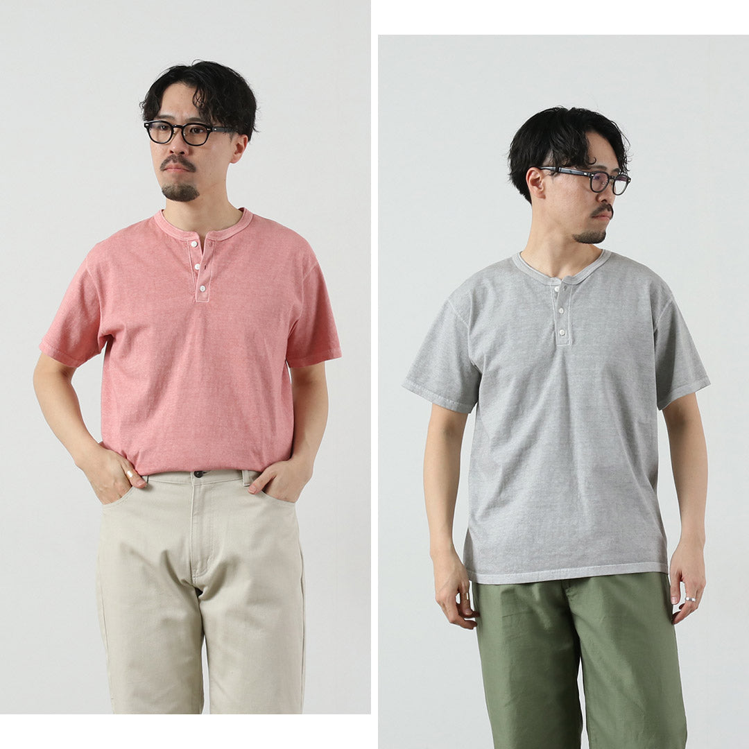 GOOD ON / 短袖亨利领T恤