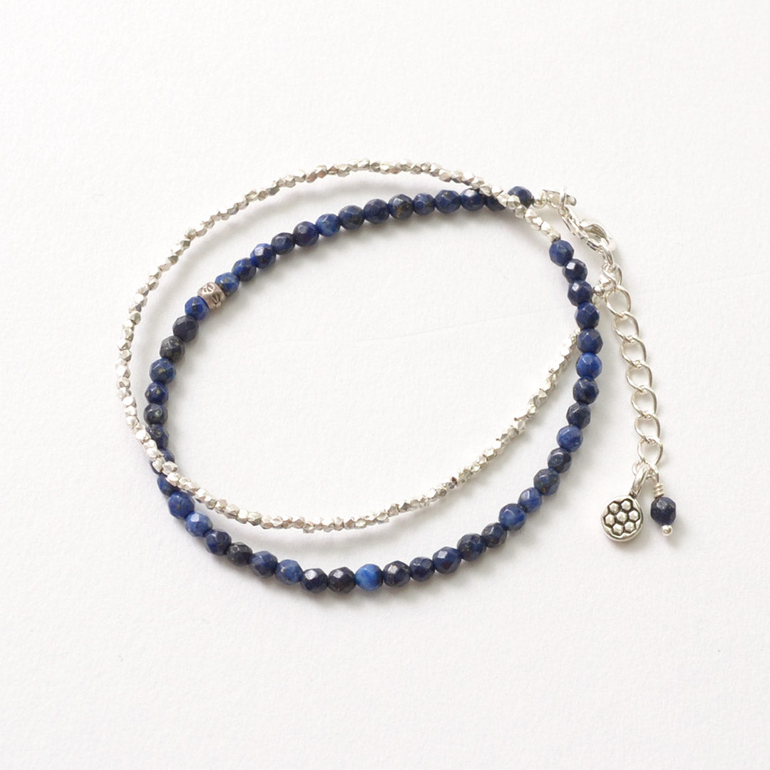 PHADUA / Lapis Lazuli W-Wrap Bracelet