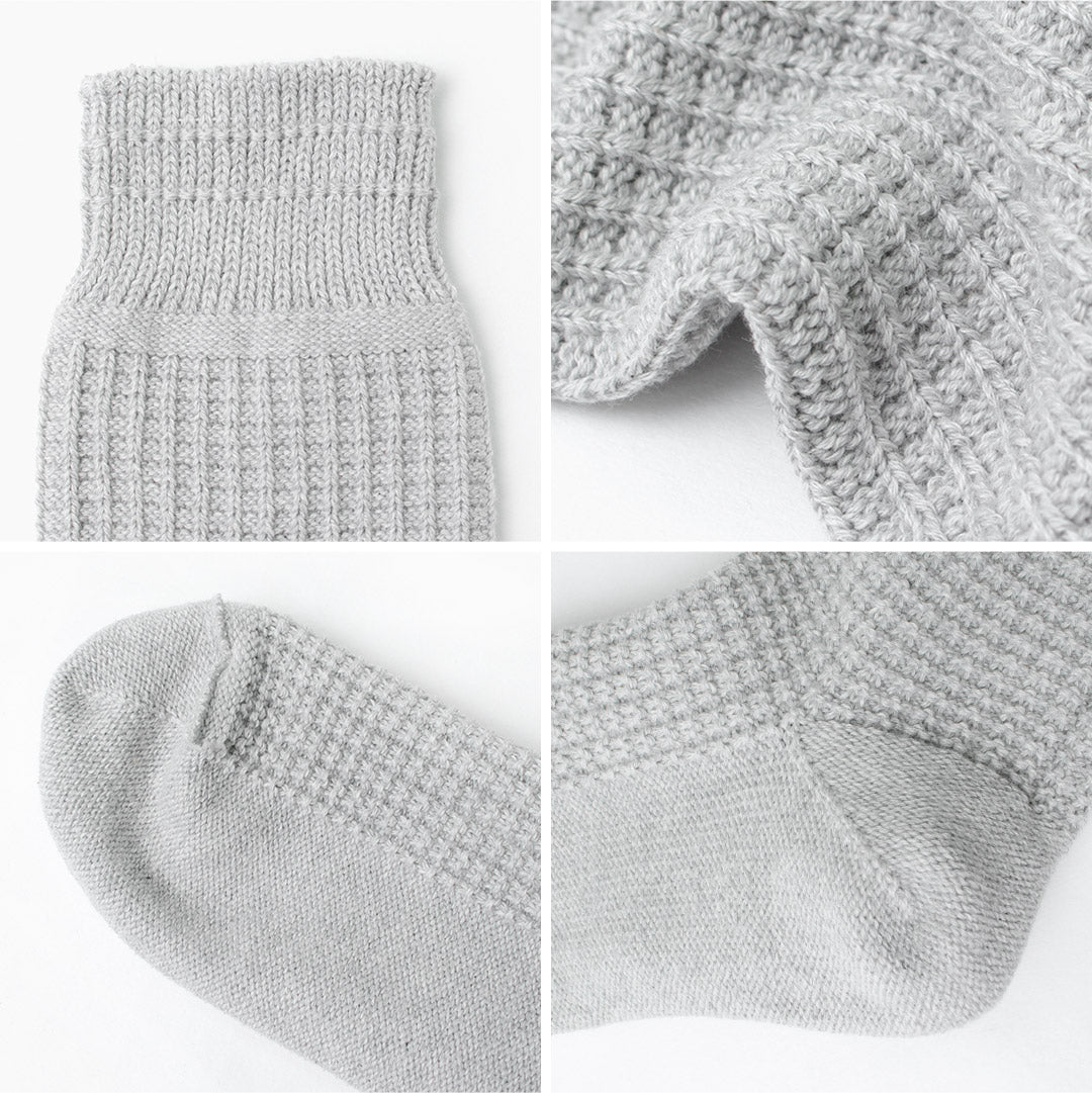 ROTOTO / Cotton Waffle Crew Socks