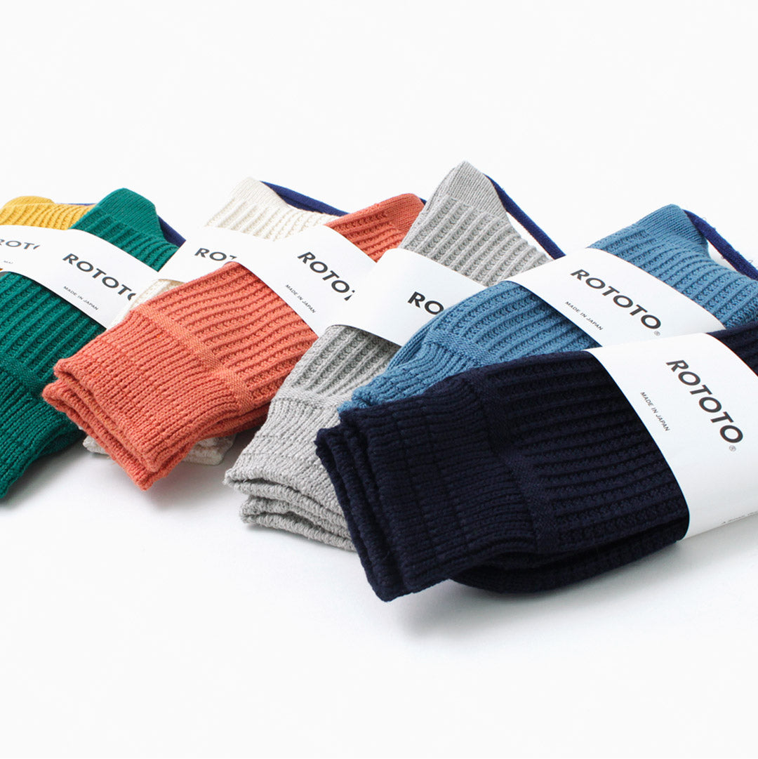 ROTOTO / Cotton Waffle Crew Socks