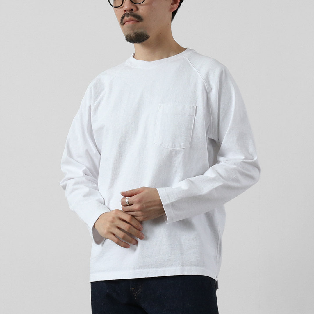 GOOD ON / Camiseta de manga larga con bolsillo raglán pesado y color exclusivo