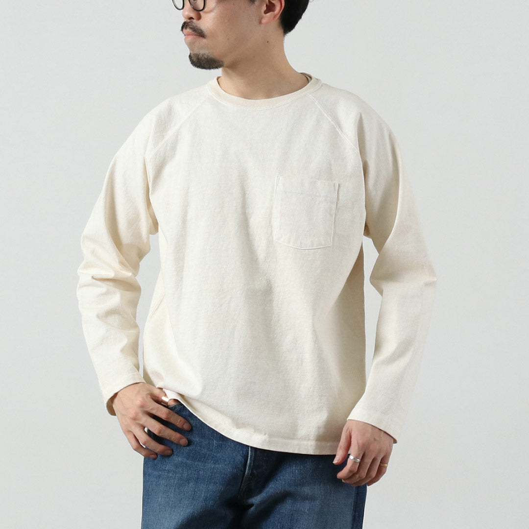 GOOD ON / Camiseta de manga larga con bolsillo raglán pesado y color exclusivo
