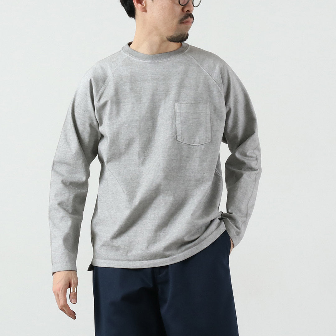 GOOD ON / Camiseta de manga larga con bolsillo raglán pesado y color exclusivo