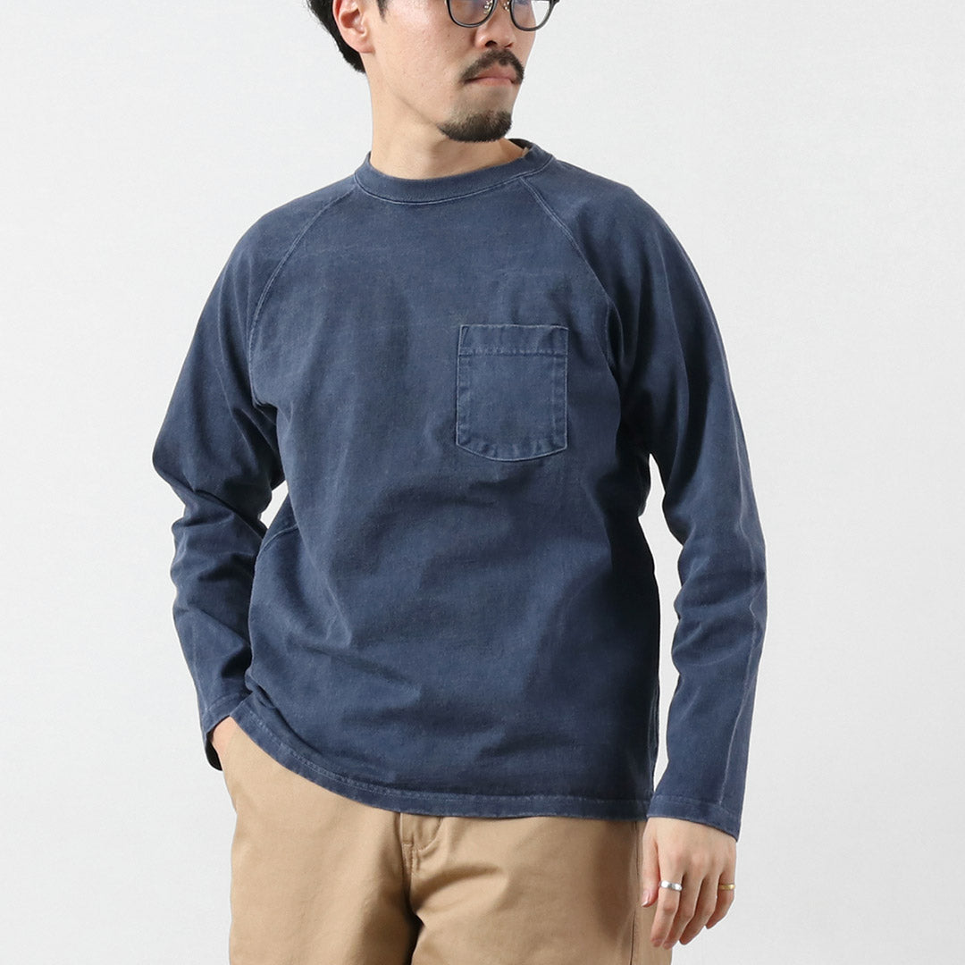 GOOD ON / Camiseta de manga larga con bolsillo raglán pesado y color exclusivo
