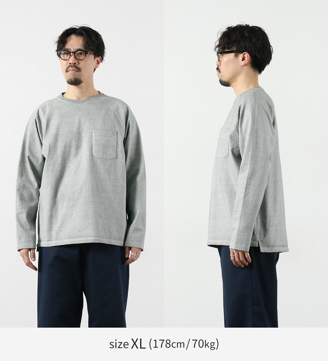 GOOD ON / Camiseta de manga larga con bolsillo raglán pesado y color exclusivo
