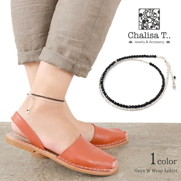 chalisa t .. / onyx w-wrap Anklet