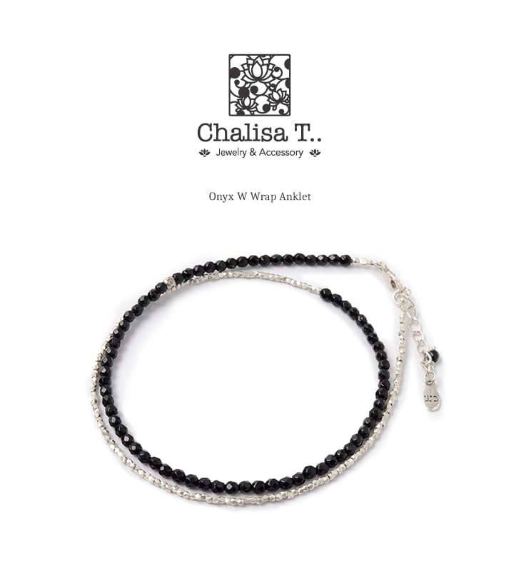chalisa t .. / onyx w-wrap Anklet