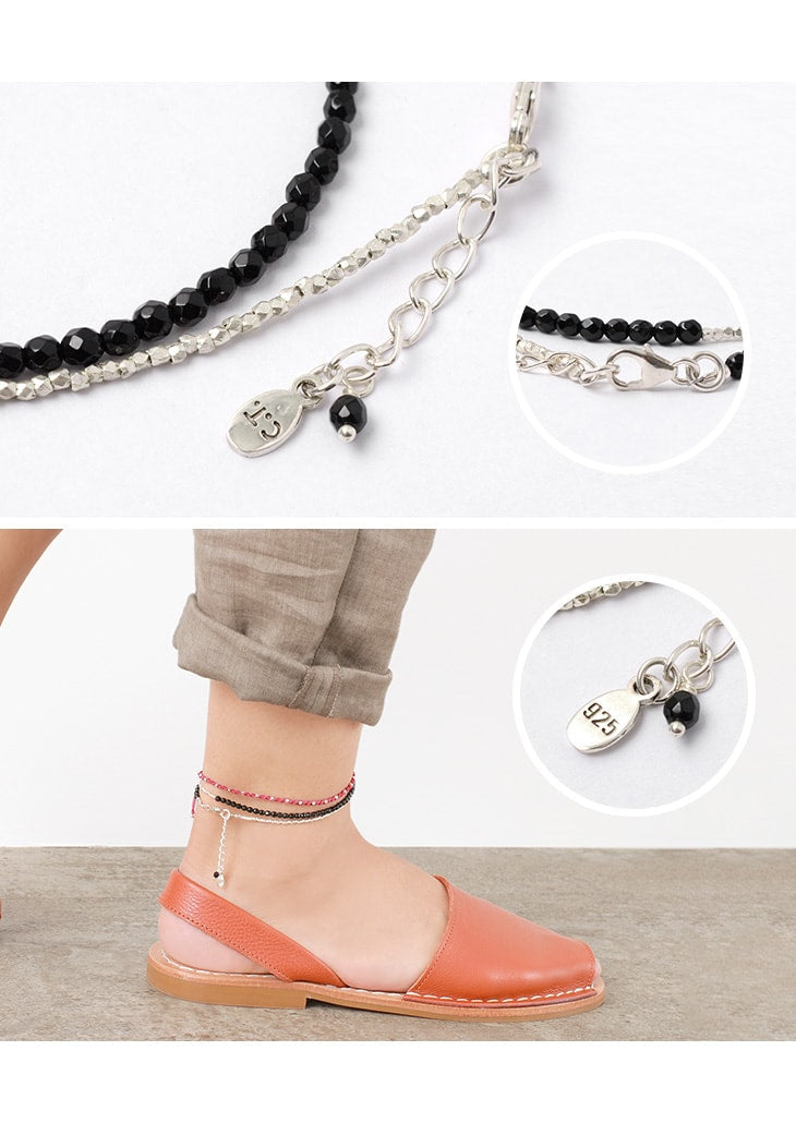 chalisa t .. / onyx w-wrap Anklet
