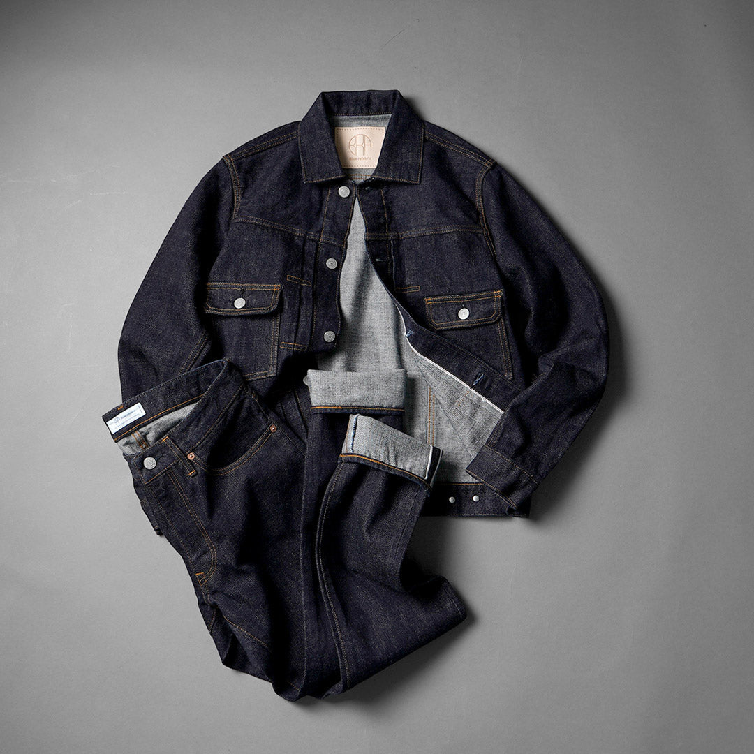 Blue refabric / 17oz Selvedge Monster Denim Semi-Wide Tapered 5-Pocket Jeans