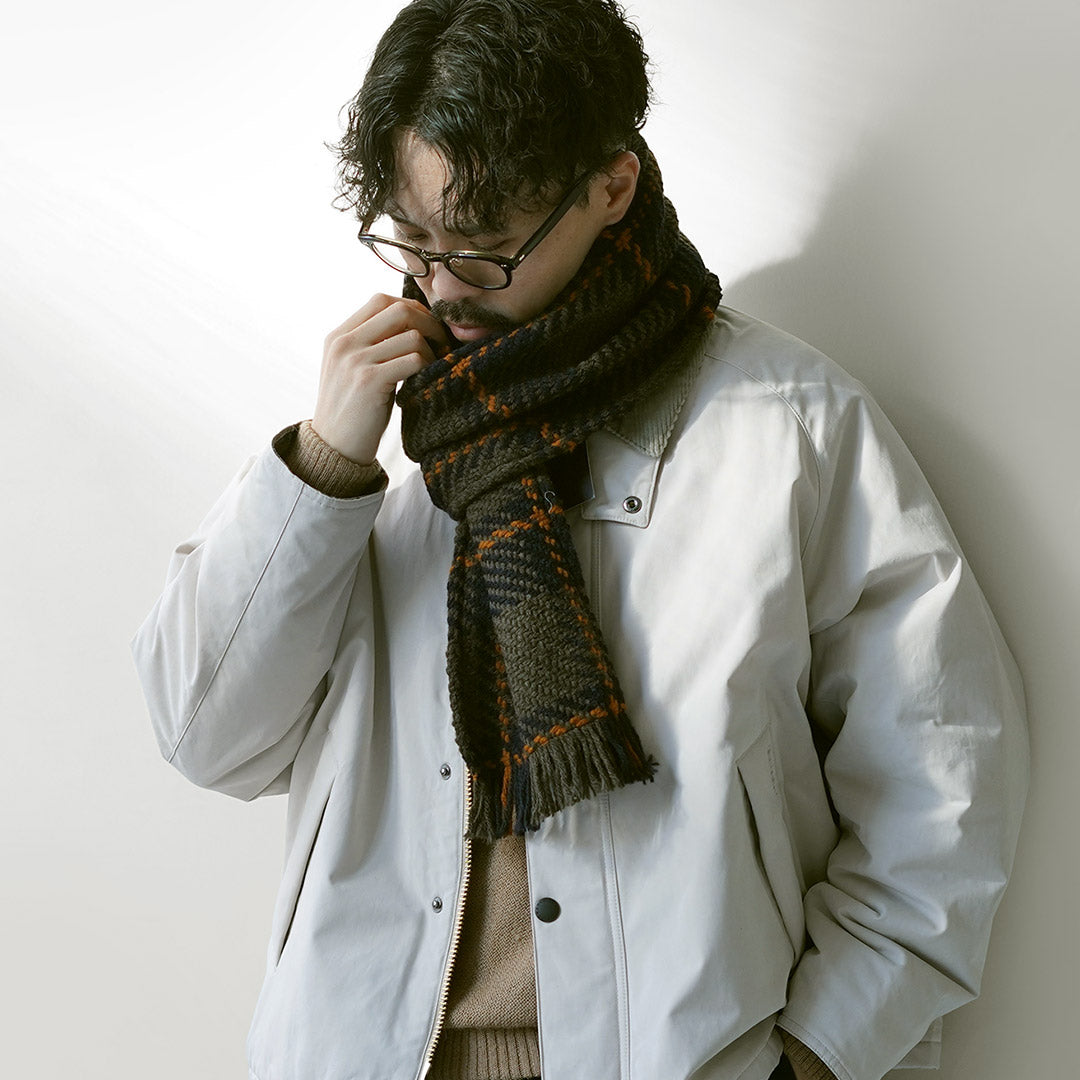 JOHN BRANIGAN / 아이리시 트위드 니트 스카프 스카프