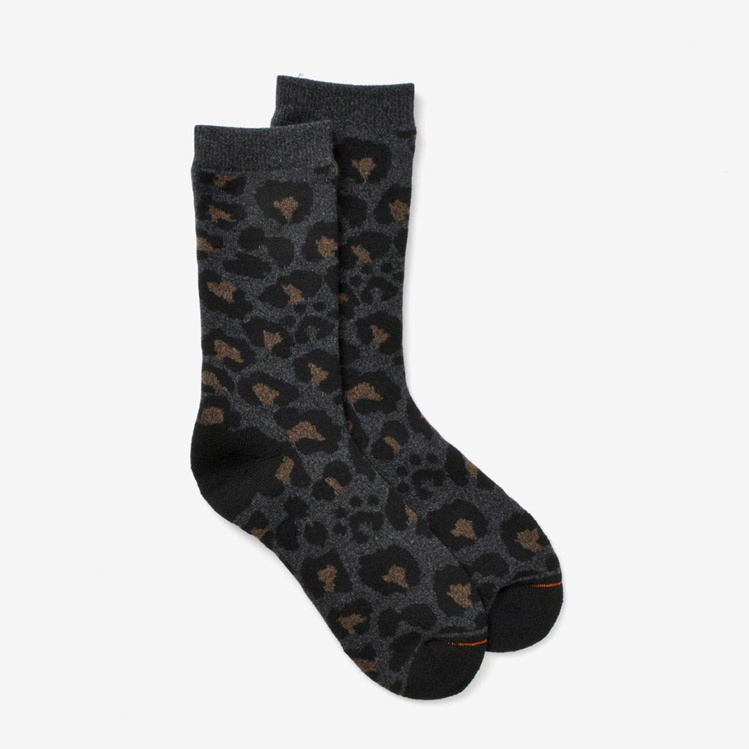 ROTOTO / R1340 Pile Leopard Crew Socks