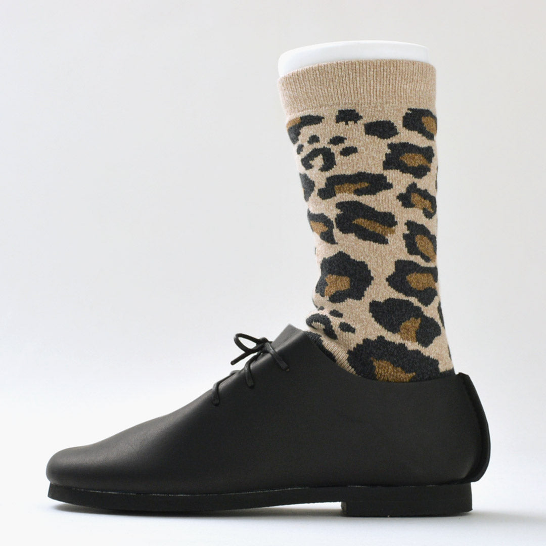 ROTOTO / R1340 Pile Leopard Crew Socks