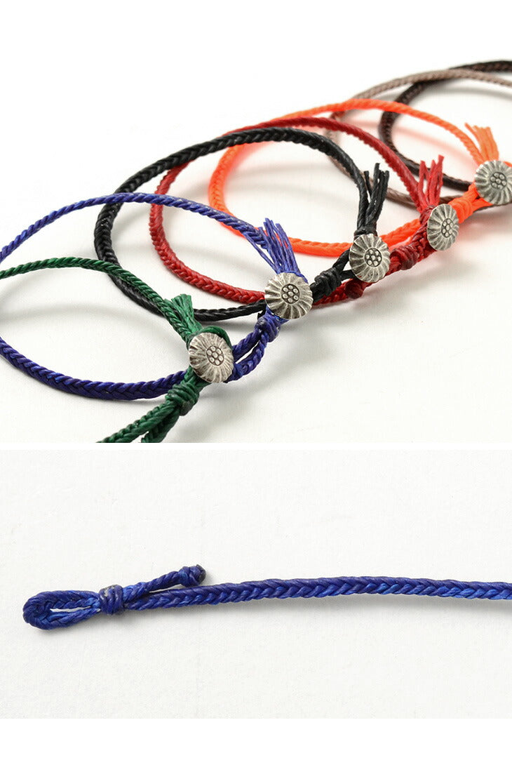 Phadua / 왁스 코드 Concho Anklet Fishbone 브레이드