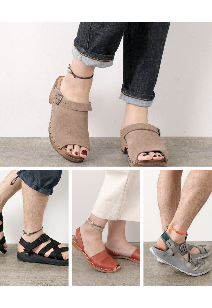 Phadua / 왁스 코드 Concho Anklet Fishbone 브레이드