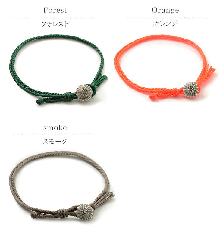 Phadua / 왁스 코드 Concho Anklet Fishbone 브레이드
