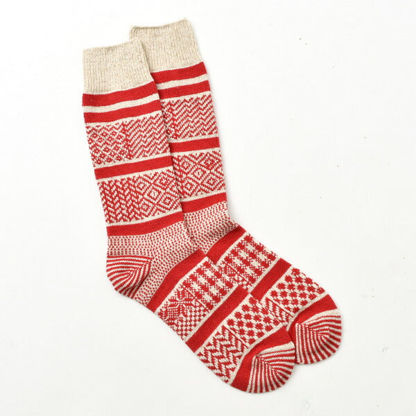 ROTOTO / R1337 Multi Jacquard Crew Socks