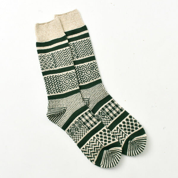 ROTOTO / R1337 Multi Jacquard Crew Socks