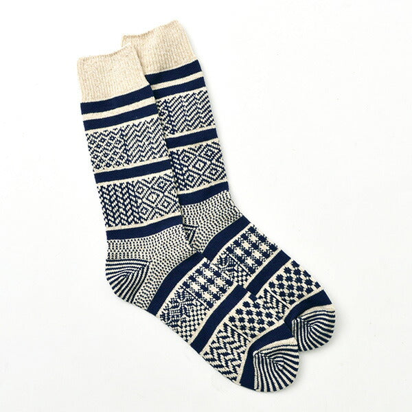 ROTOTO / R1337 Multi Jacquard Crew Socks
