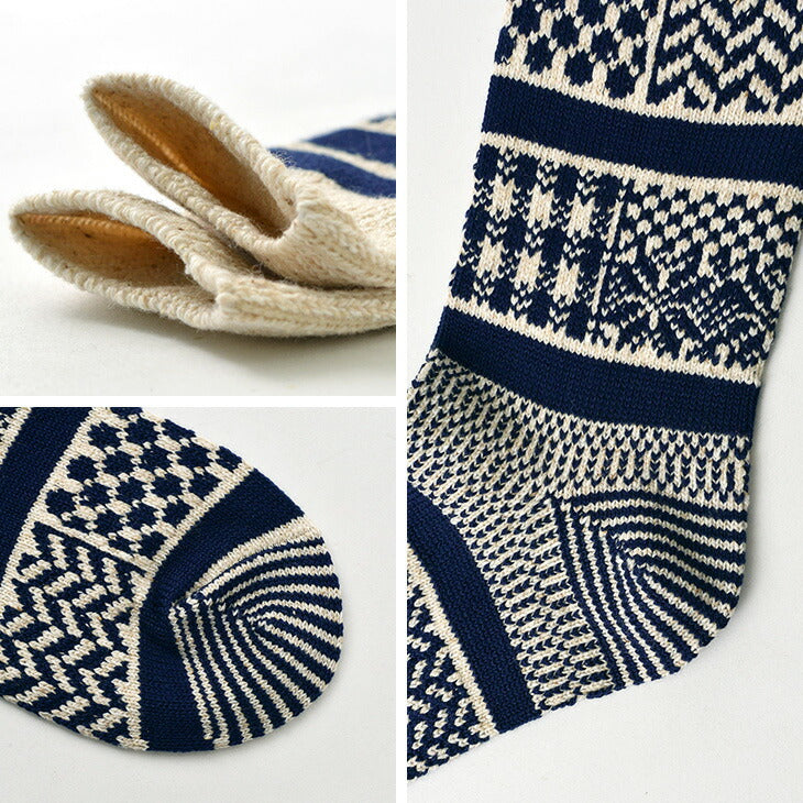 ROTOTO / R1337 Multi Jacquard Crew Socks