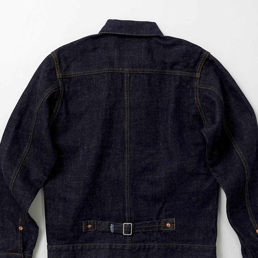 JEANS AZULES JAPONESES / Chaqueta Monster Denim de 1er tipo Selvage 16.5oz Algodón Costa de Marfil