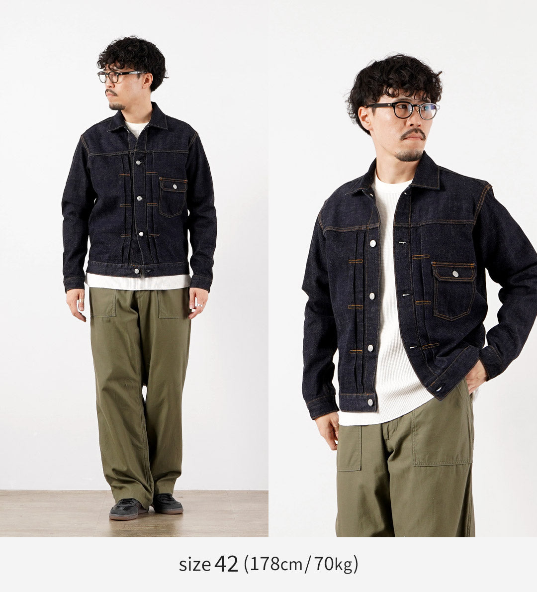 JEANS AZULES JAPONESES / Chaqueta Monster Denim de 1er tipo Selvage 16.5oz Algodón Costa de Marfil