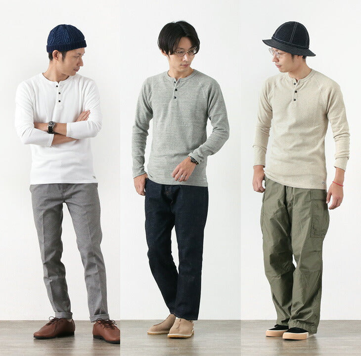 Kepani / Henley Neck长袖T恤