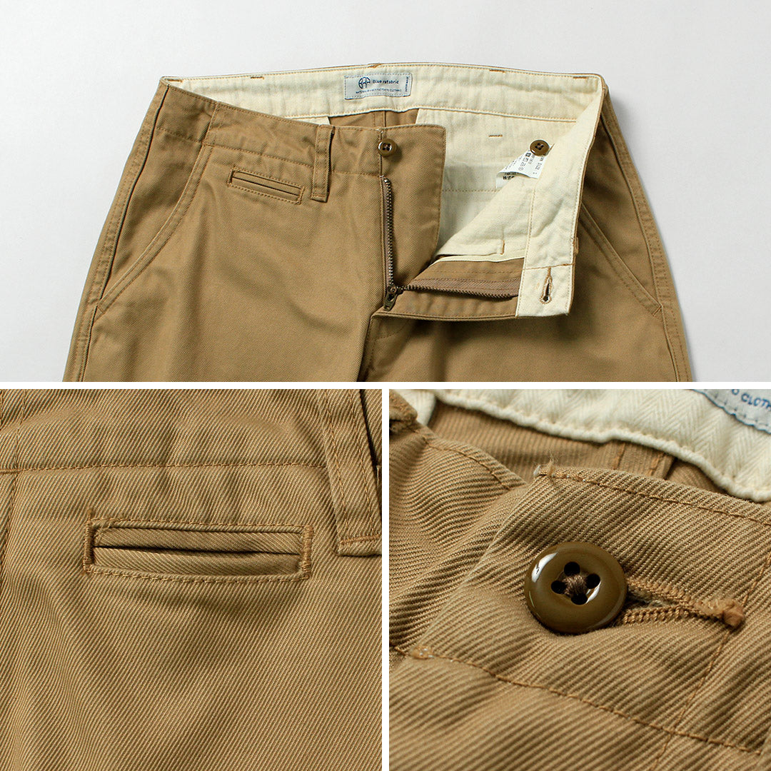 JEANS AZULES JAPONESES / RJB1610 40/3 Chinos vintage cónicos anchos de sarga de conteo alto