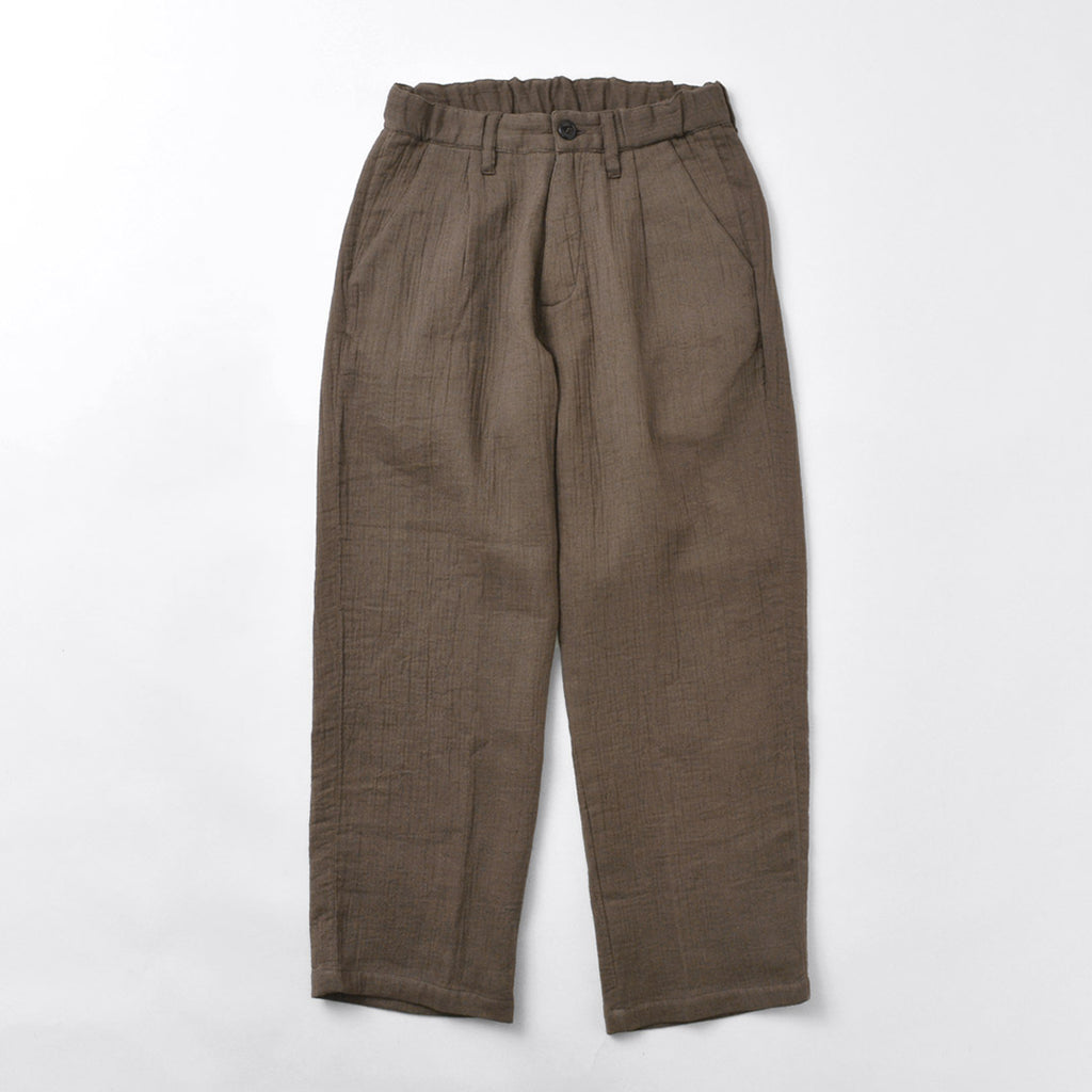 SLOW HANDS Triple gauze tuck work trousers