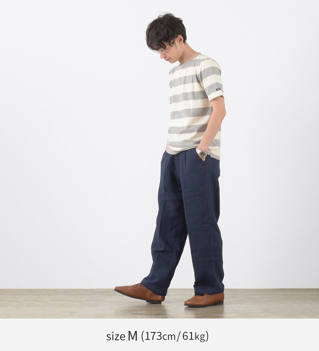SLOW HANDS / Triple gauze tuck work trousers