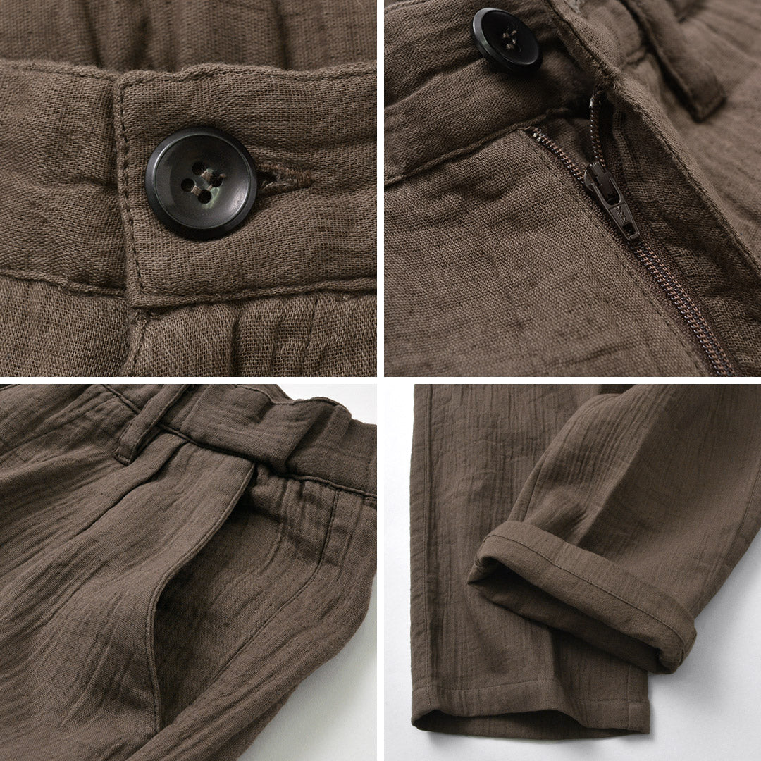 SLOW HANDS / Triple gauze tuck work trousers