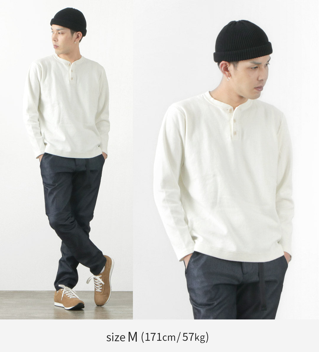 Barns / Camiseta de manga larga de Henley Neck Henley.