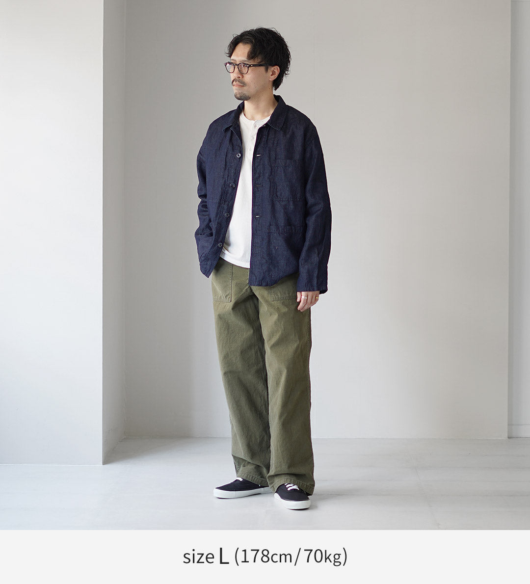 JAPAN BLUE JEANS / RJB7070 Cotton Linen Denim French Coverall Jacket