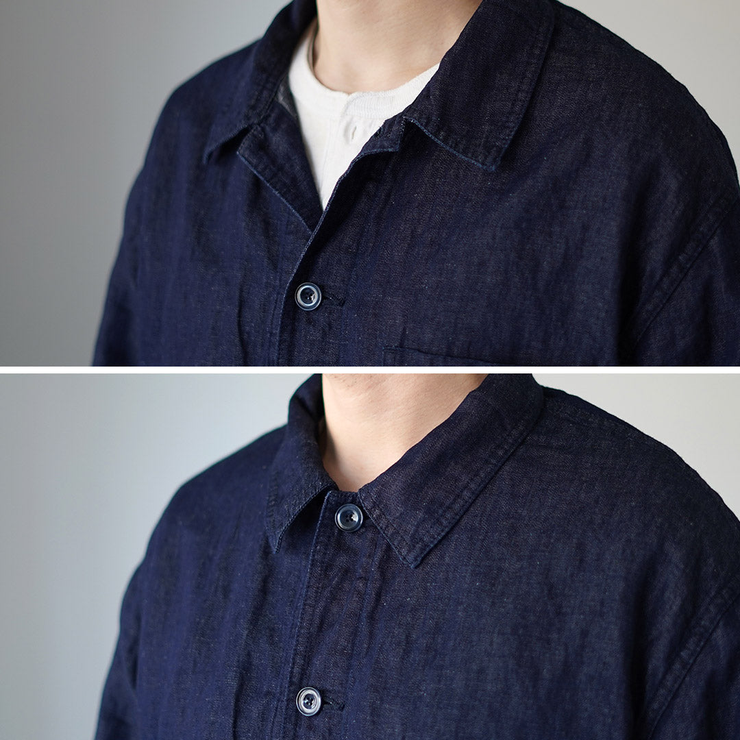 JAPAN BLUE JEANS / RJB7070 Cotton Linen Denim French Coverall Jacket