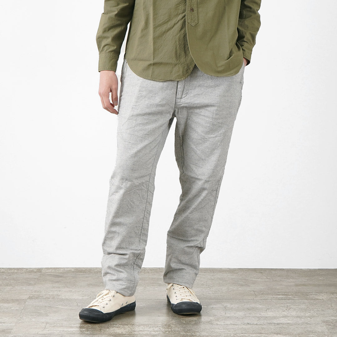 FOB FACTORY / F0513 Cotton Linen Double Weave Chambray Pants