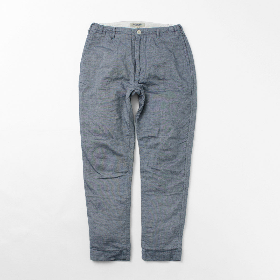 FOB FACTORY / F0513 Cotton Linen Double Weave Chambray Pants