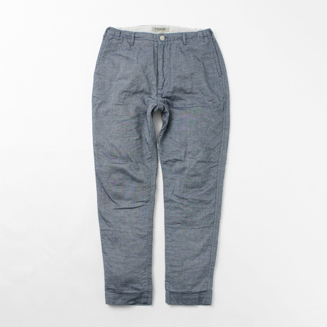 FOB FACTORY / F0513 Cotton Linen Double Weave Chambray Pants