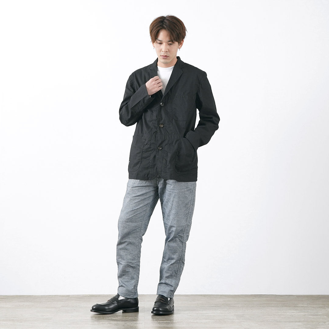 FOB FACTORY / F0513 Cotton Linen Double Weave Chambray Pants